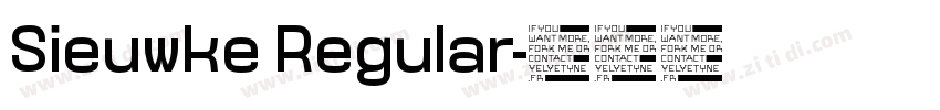 Sieuwke Regular字体转换